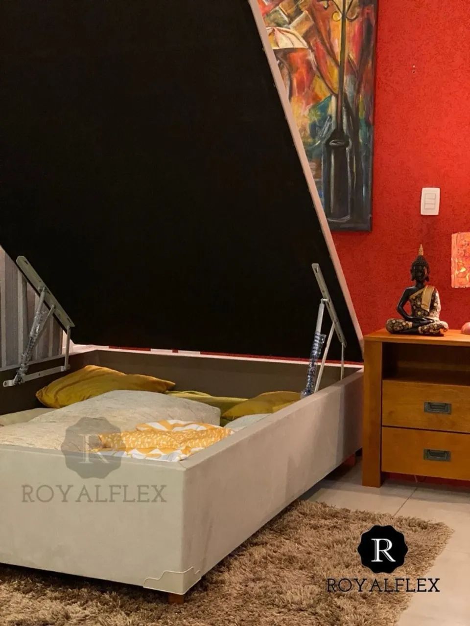 Cama Baú Casal Padrão Royalflex - Foto 2