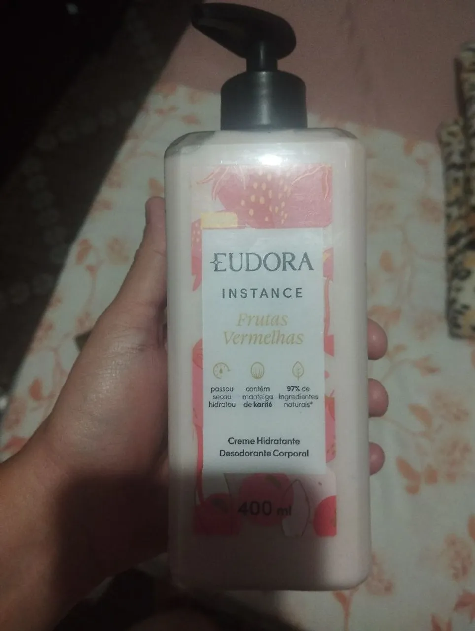 Creme Hidratante Desodorante Corporal Eudora Instance Frutas Vermelhas