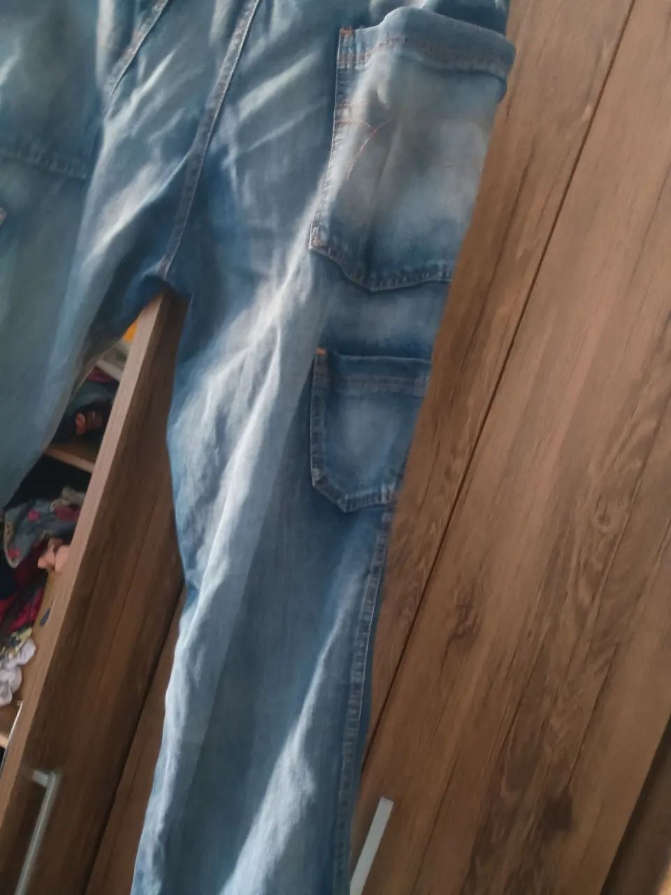 Calça Jeans Masculina cinza larga - Foto 3