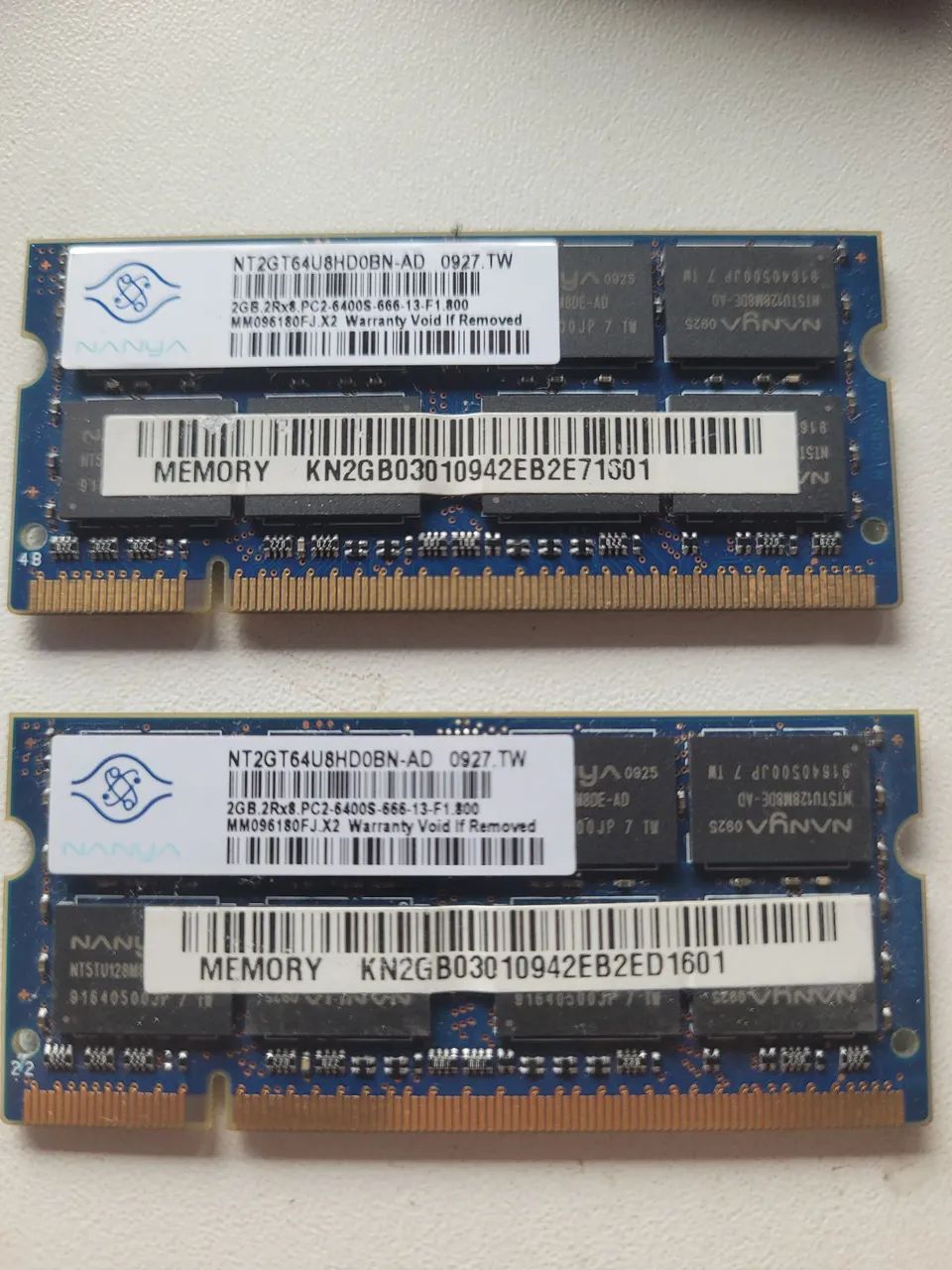 Par Memória RAM DDR2 para Notebook - 2GB