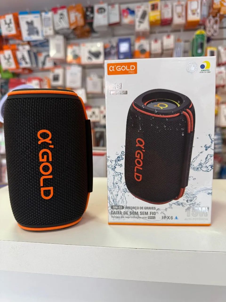 Caixa de Som Bluetooth Alpha Gold Pro - 15W