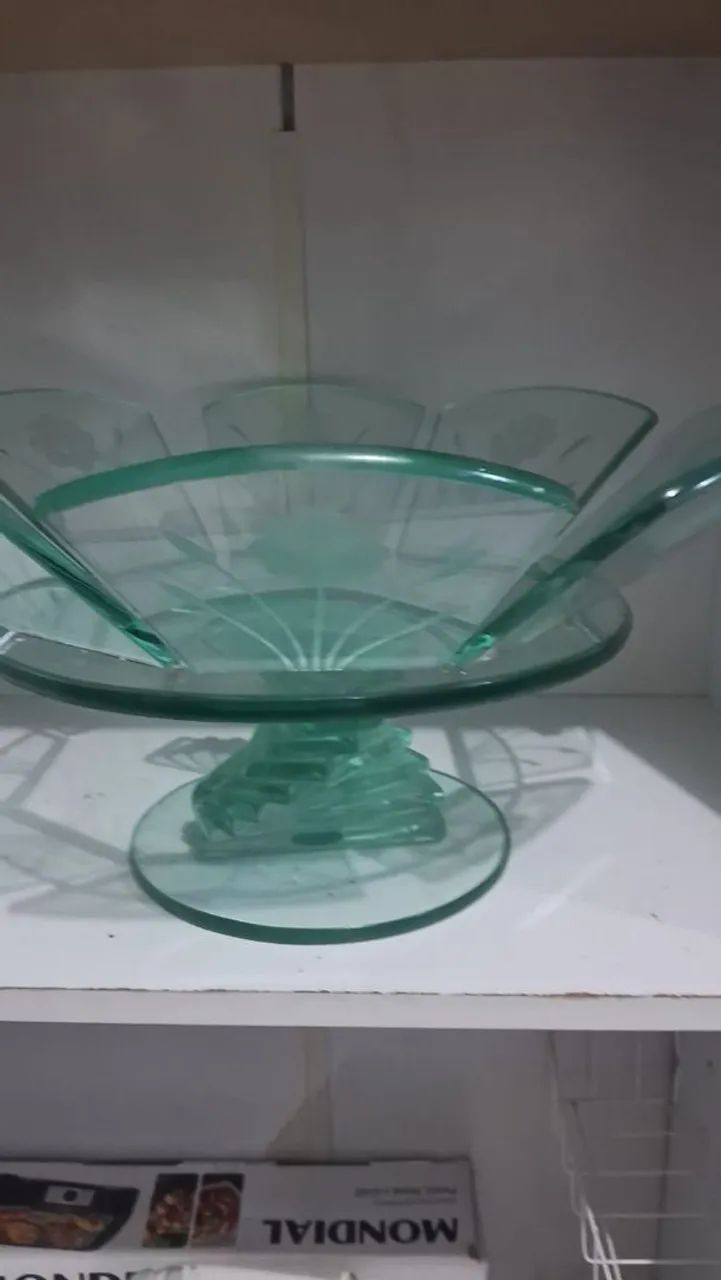 Fruteira de Vidro Artesanal Decorativa - Foto 5