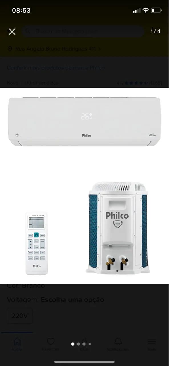 Ar Condicionado Split Inverter Philco 12mil btus NOVO