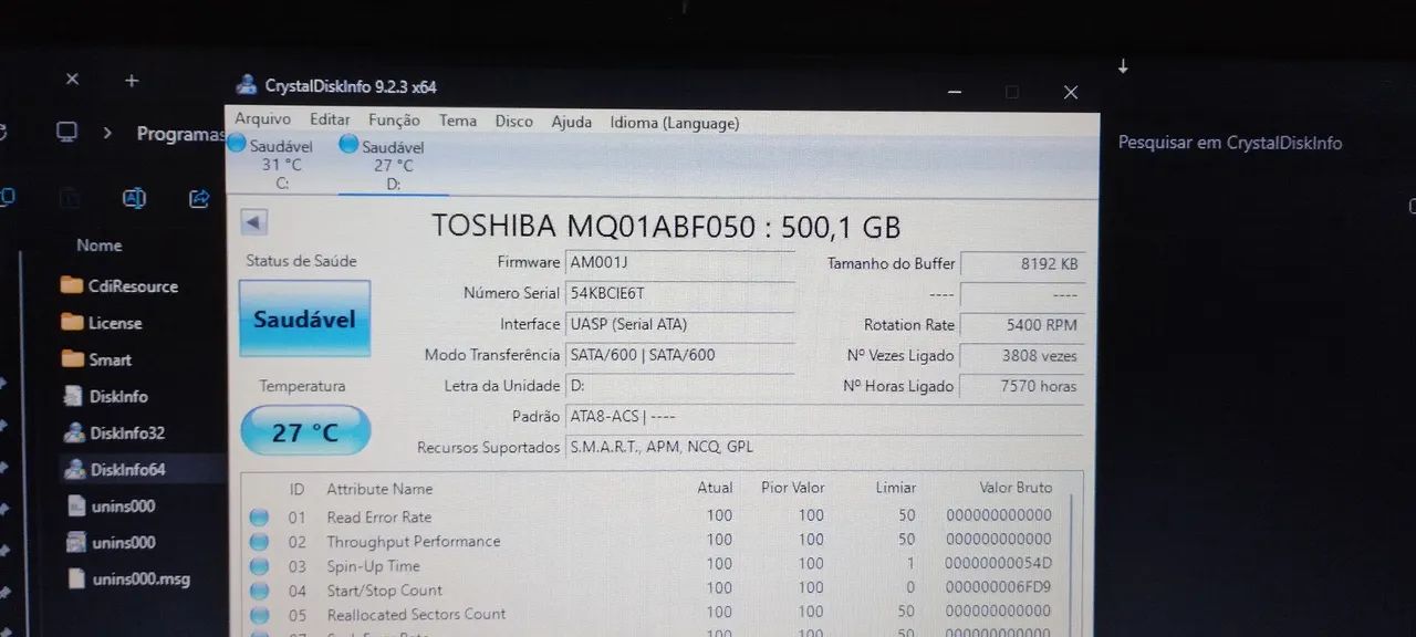 HD Toshiba - 500 GB - 2,5" - para Notebook ou HD Externo - Foto 4