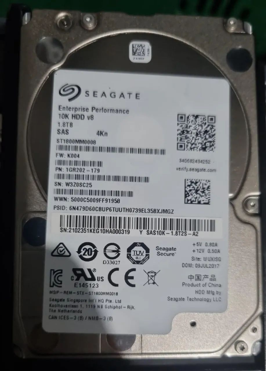 Hd Seagate 1.8tb Sas 10k 10.000 RPM