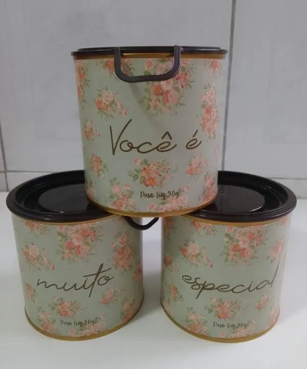 Potinhos Decorativos Vintage Jogo De 3 Beleza Encanto Para Sua Cozinha