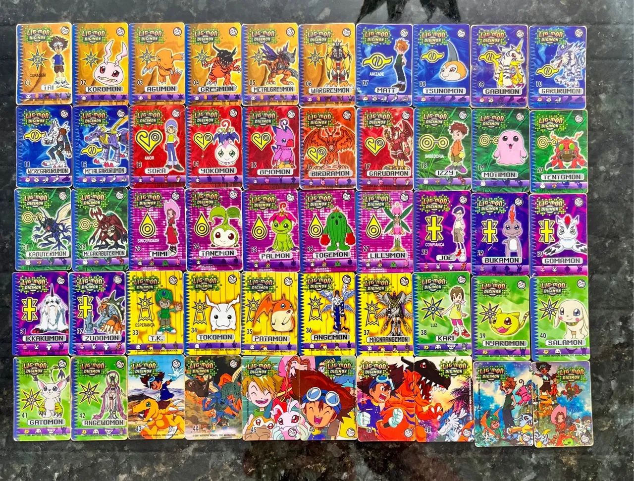 Digimon cards tazo completa 