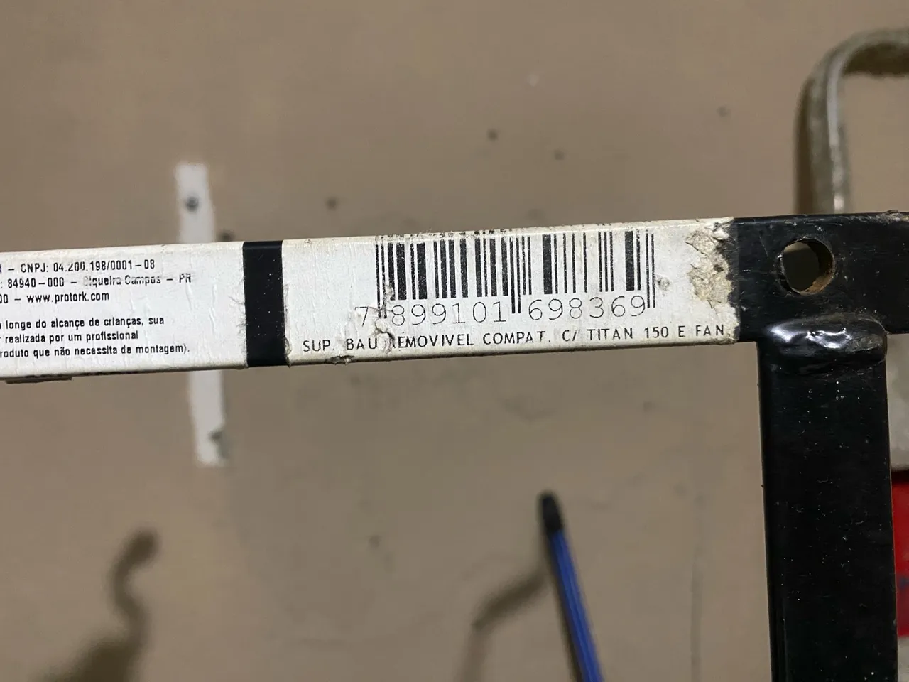 Suporte Bau Removível Titan 150 E Fan Pro Tork