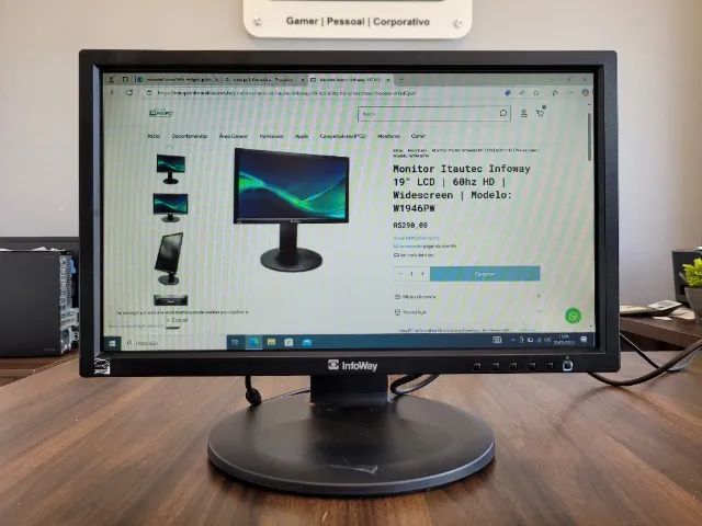 Monitor Itautec Infoway 19" LCD | 60hz HD | Widescreen | Modelo: W1946PW - Foto 2