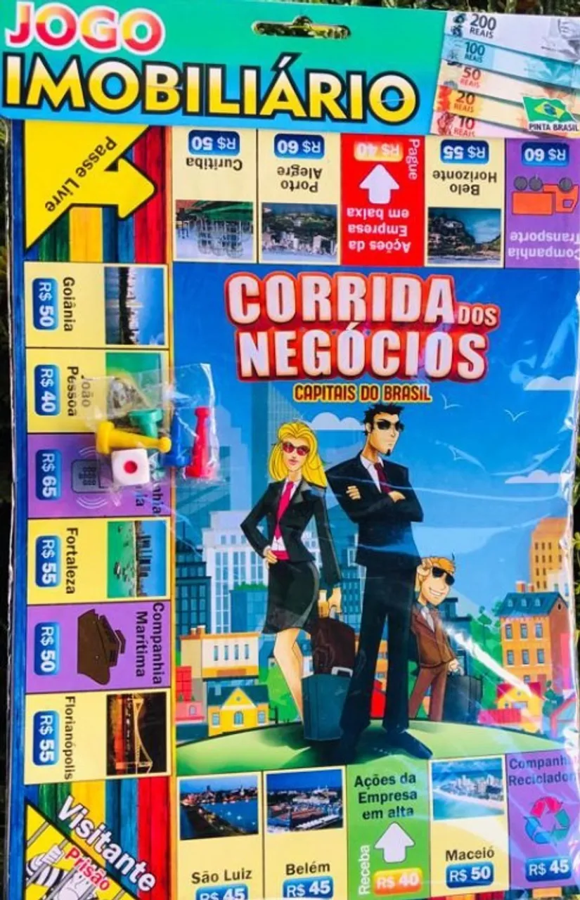 Branco Imobiliário, jogo de negócios pedagógico e educativo 