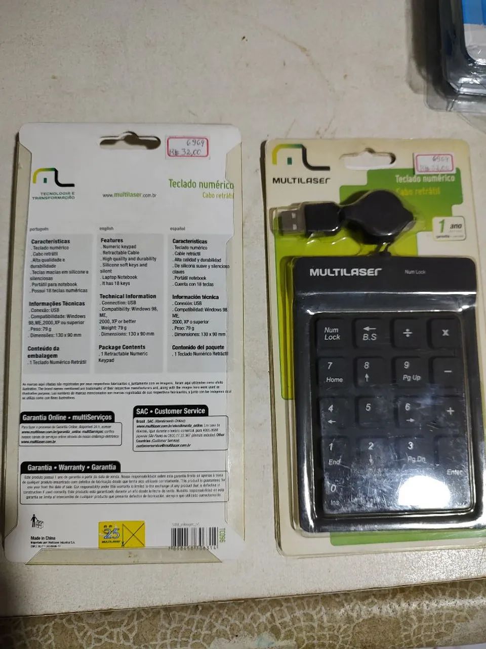 Lote de teclados numéricos TIZONA e Multilaser usb - Foto 5