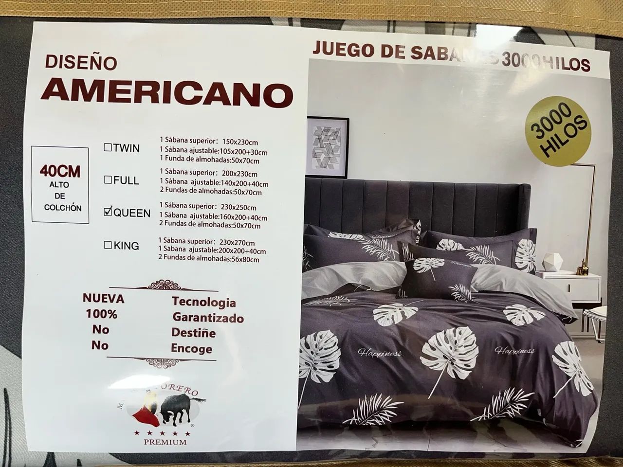 Jogo de lençol Queen 4 peças  - Foto 2