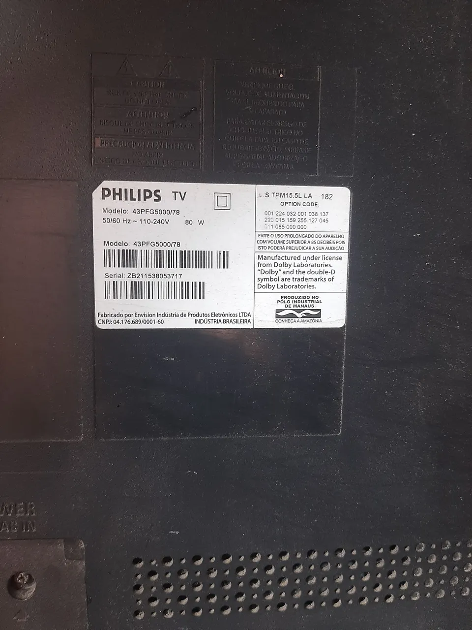 vendo TV Philips 43 PFG5000/78