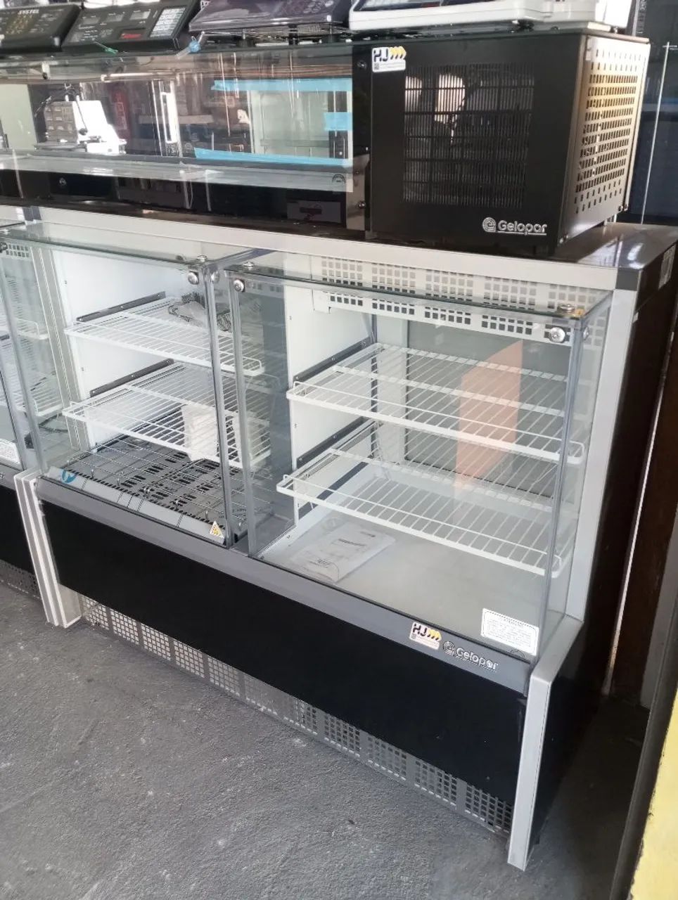 NZ. Vitrine dupla quente e fria 1,40m Gelopar 
