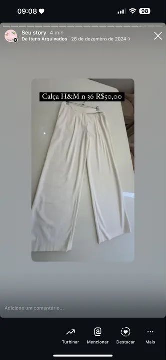 Calça branca  - Foto 2