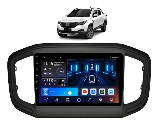 Central Multimídia Octacore 9 Pol. 4Gb/64Gb 4G Carplay/A. Auto s