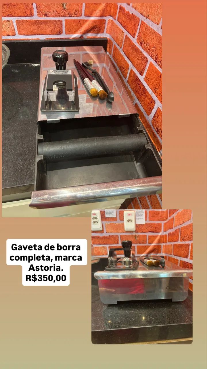 Gaveta de borra de café, da marca astoria, completa com batedor e pincel? - Foto 3