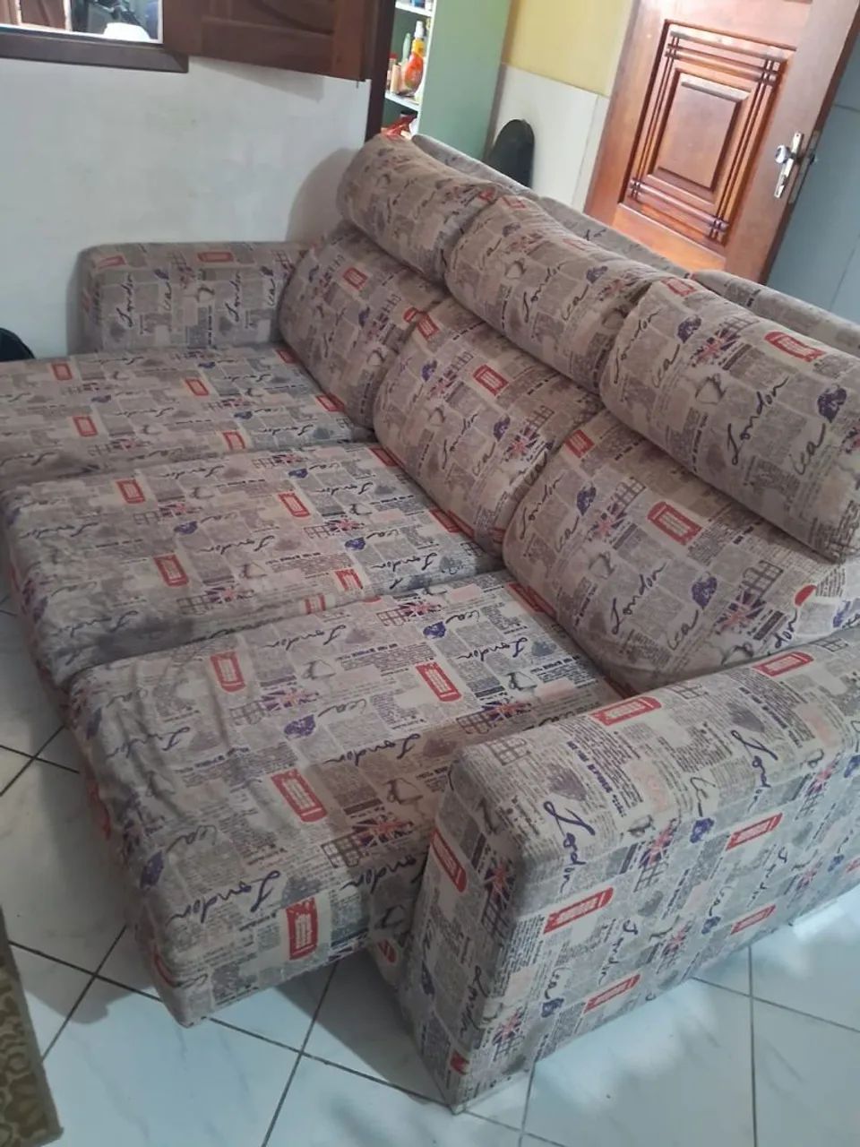 Sofá 3 lugares retrátil