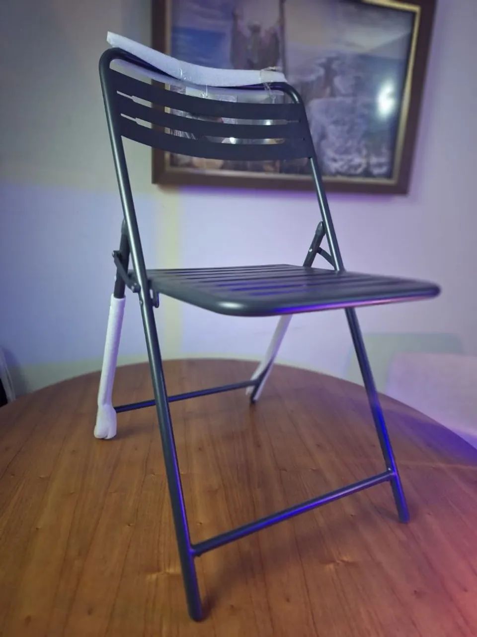 Cadeira de aço Origami - Café II - Nova, sem uso - Foto 2