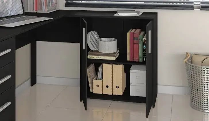 Mesa de Escritório Notavel NT2005, 2 portas e 3 Gavetas  - Foto 4