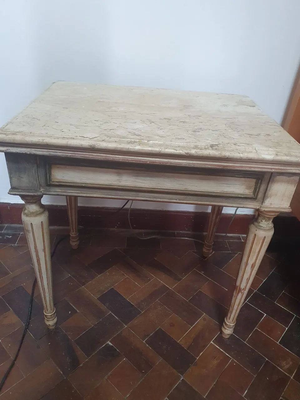 Mesinha de canto madeira e Mármore - Foto 3