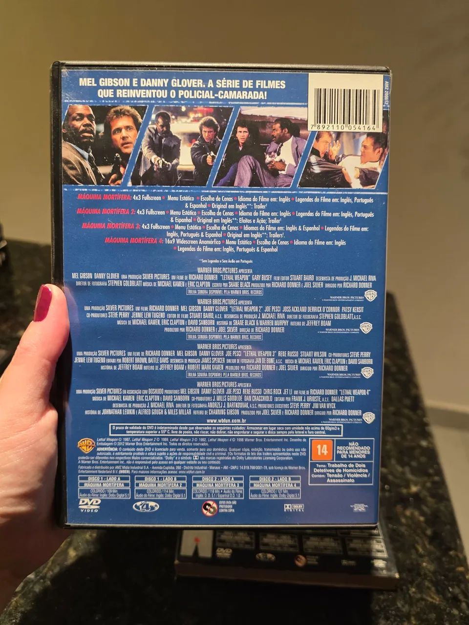 DVD Coleção Máquina Mortífera 1 a 4 com luva - Foto 2