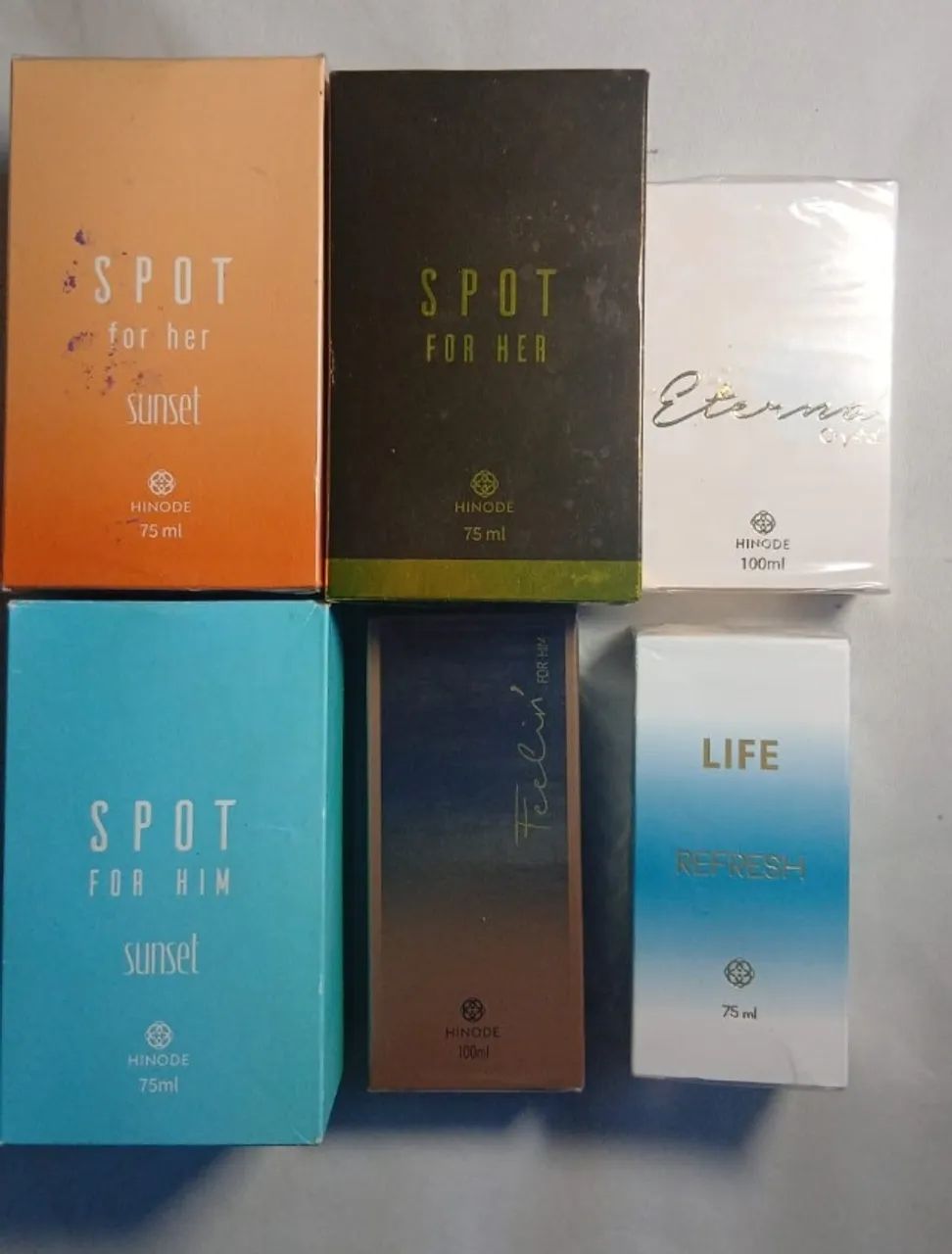 Lote perfume hinode 3 Feminino e 3 masculino
