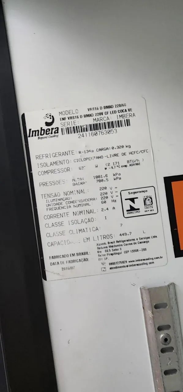 Freezer Expositor Vertical Imbera 450L - Foto 4