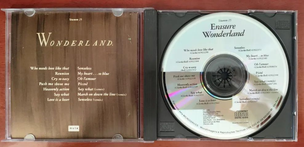 CD - Erasure - Wonderland -1986 (CONSERVADO) - Foto 2