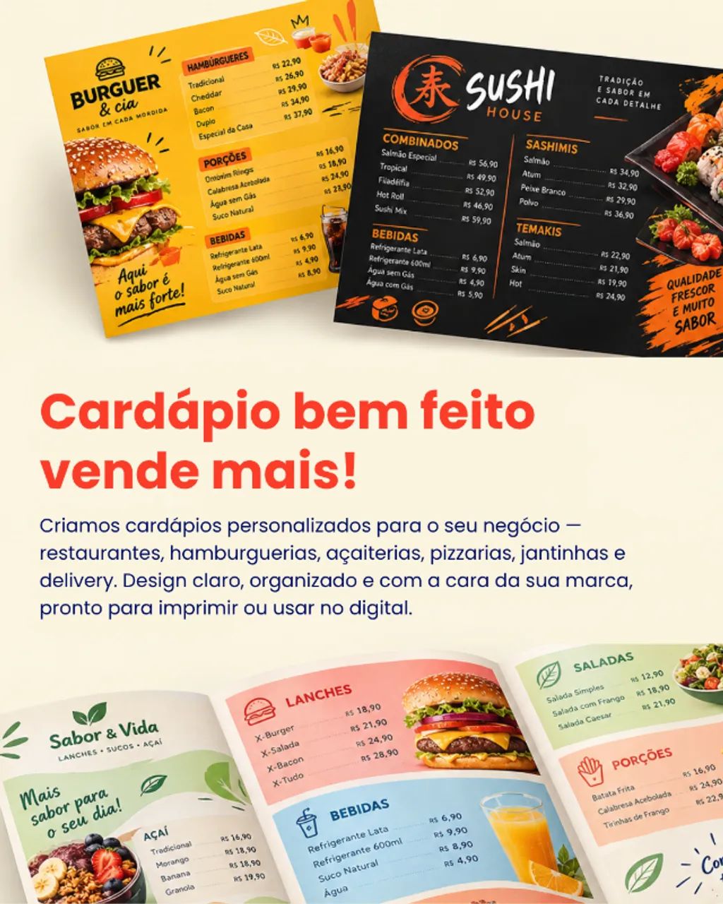 Cardápios Personalizados
