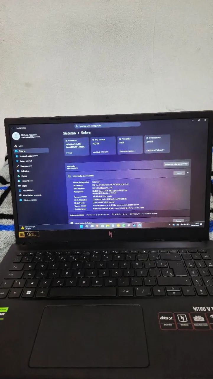 Notebook Acer nitro v15 - rtx 4050 - Foto 3