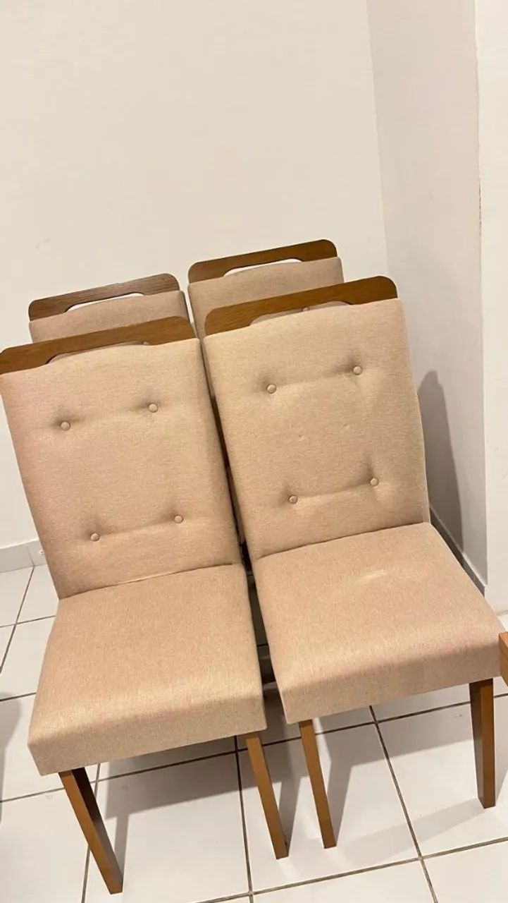 Conjunto de 4 cadeiras em linho  - Foto 3