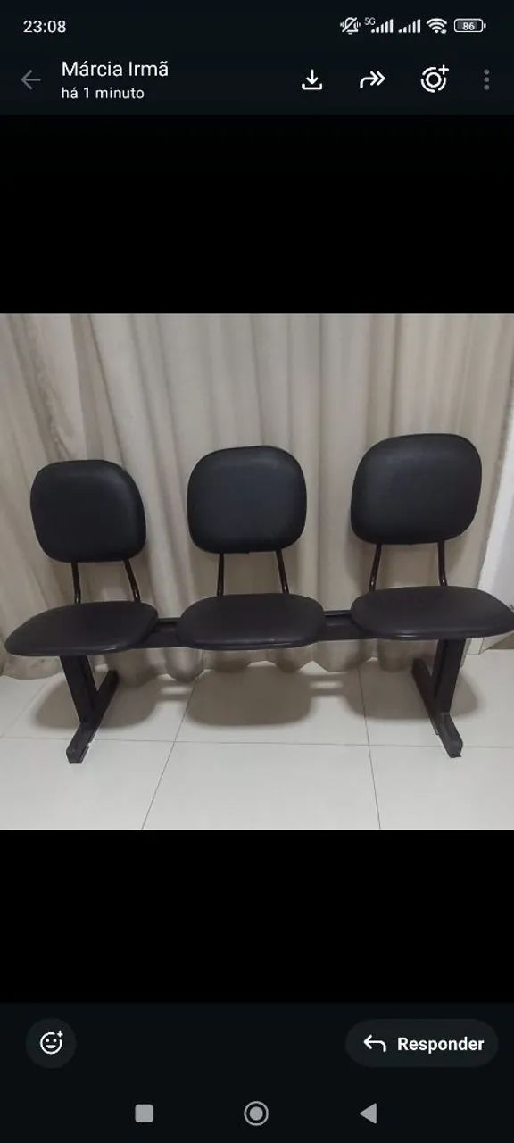 Vende se uma cadeira de 3 lugares  - Foto 2