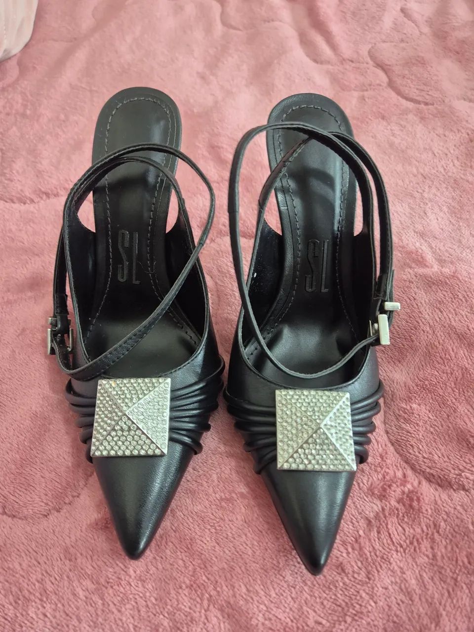 Scarpin preto - slingback Santa Lolla - Foto 4