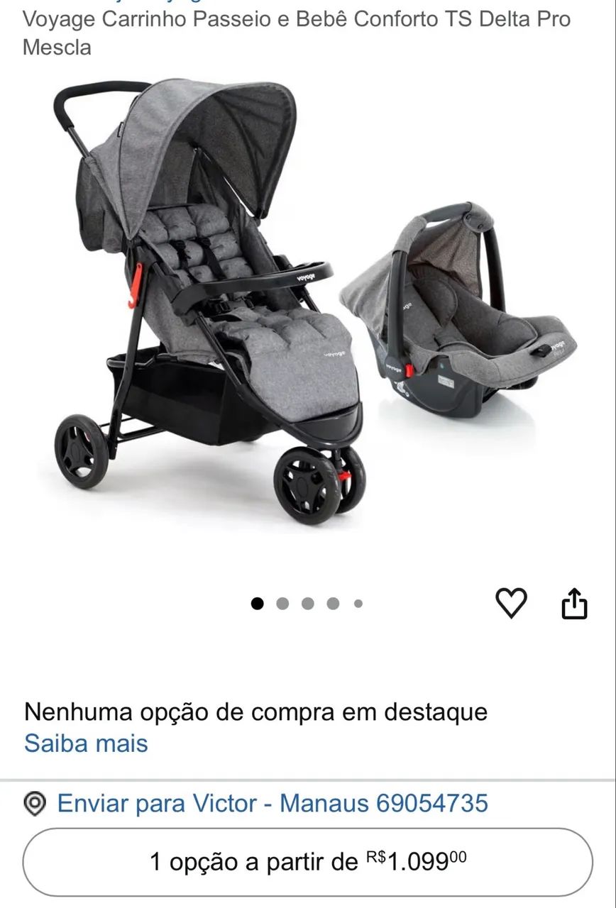 Carrinho + bebê conforto DELTA VOYAGE