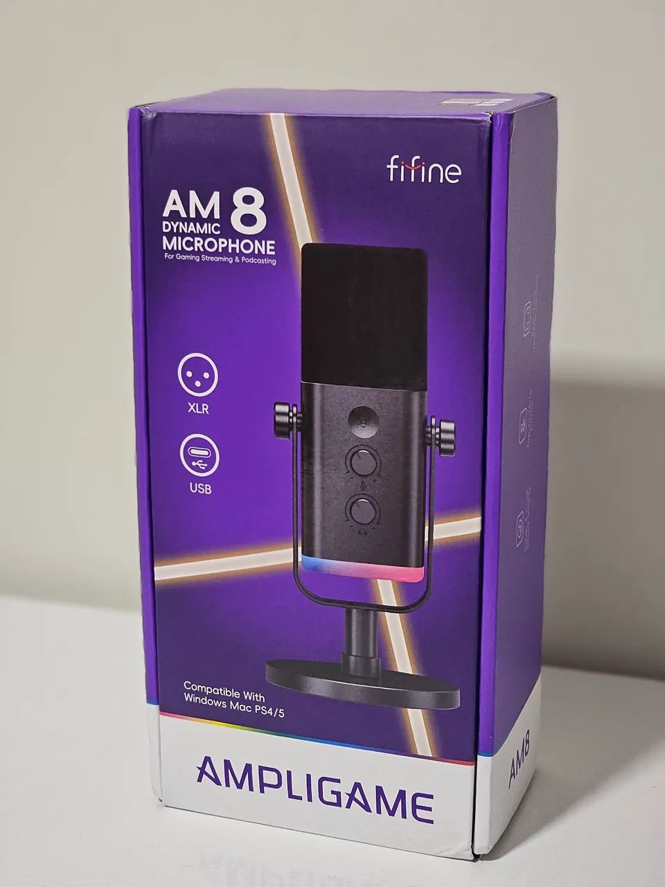 Microfone Dinâmico Fifine AM8 USB/XLR Branco (Novo) - Foto 4