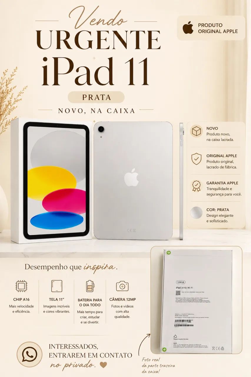 Vendo IPad 11, NOVO  - Foto 3