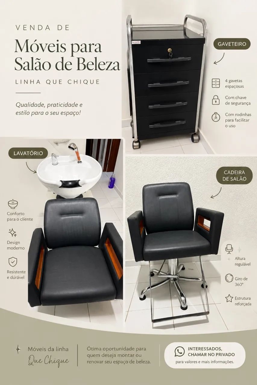 VENDA DE MÓVEIS PARA SALÃO