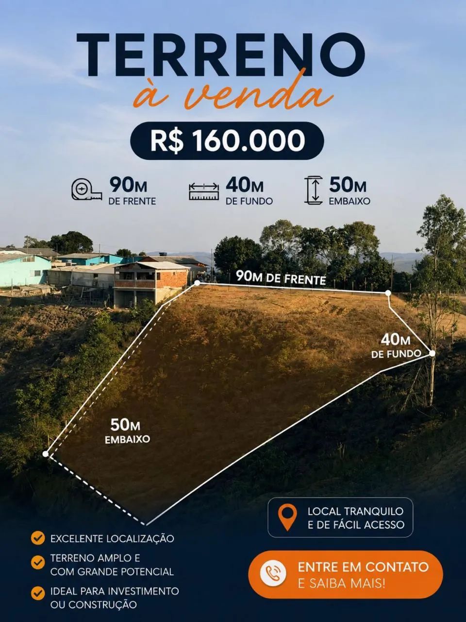 Vendo/ troco terreno 2.800m2