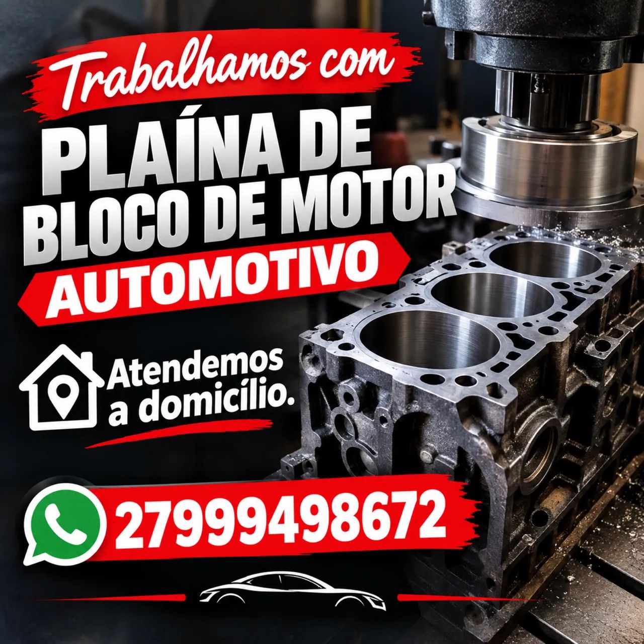 Serviço de plaina de bloco automotivo 