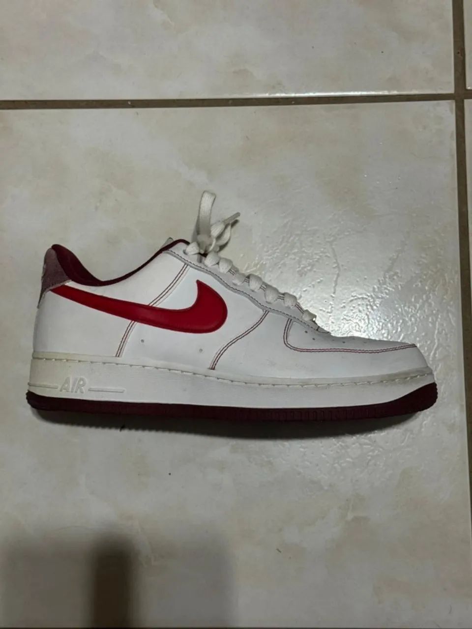Nike Air Force 1 White Team Red - Foto 4