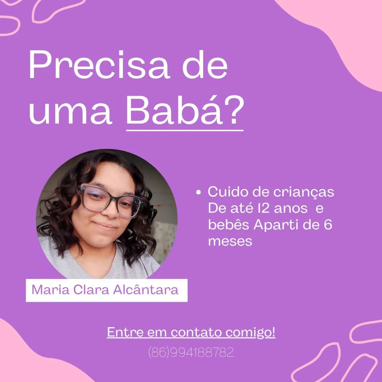 Babá diária (tia Maria Clara)