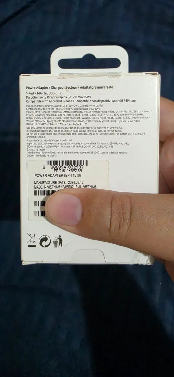 Carregador Samsung 15W + cabo original  - Foto 2