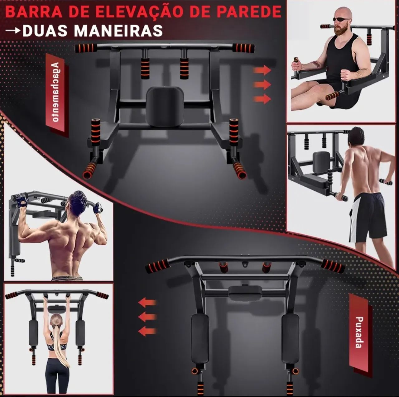Barra fixa/paralela multifunções  - Foto 3