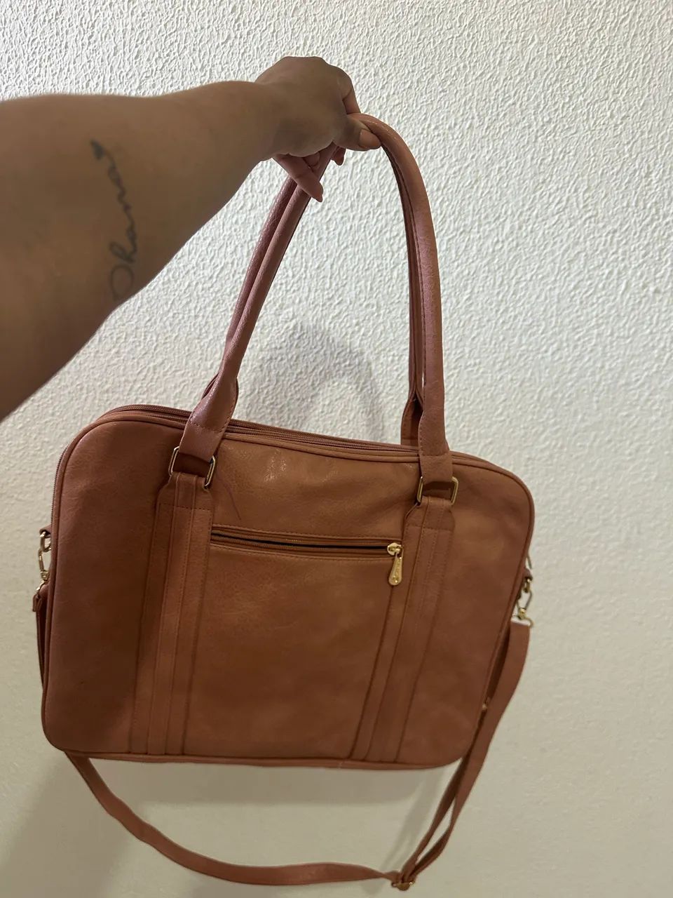 BOLSA DE COURO ROSA  - Foto 4