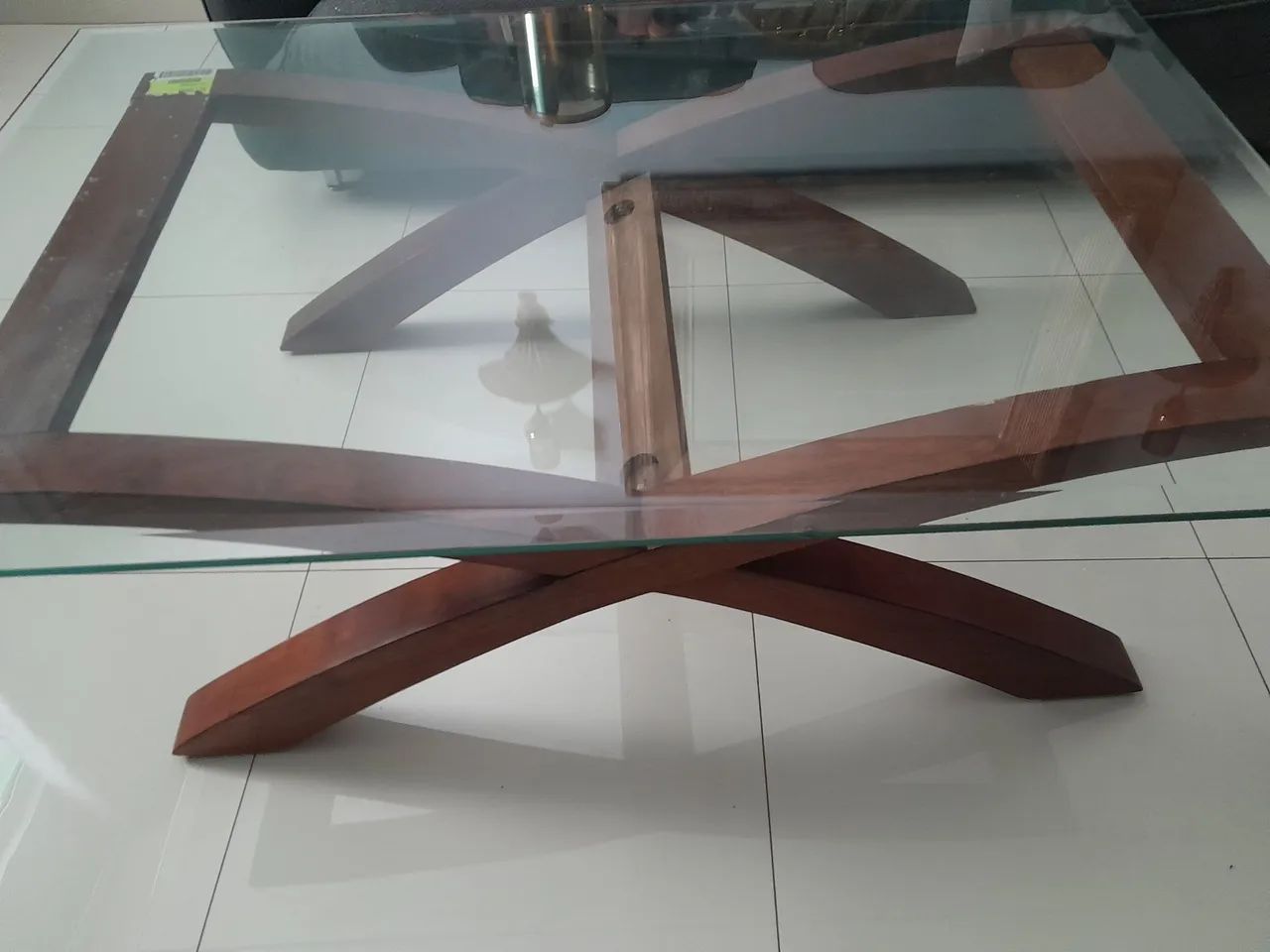 Mesa De Centro Madeira Manica c Vidro 1,5 M - Foto 3