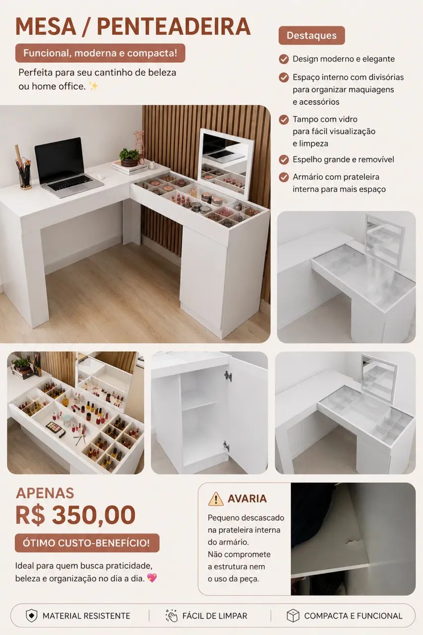 Penteadeira/ Escrivaninha 