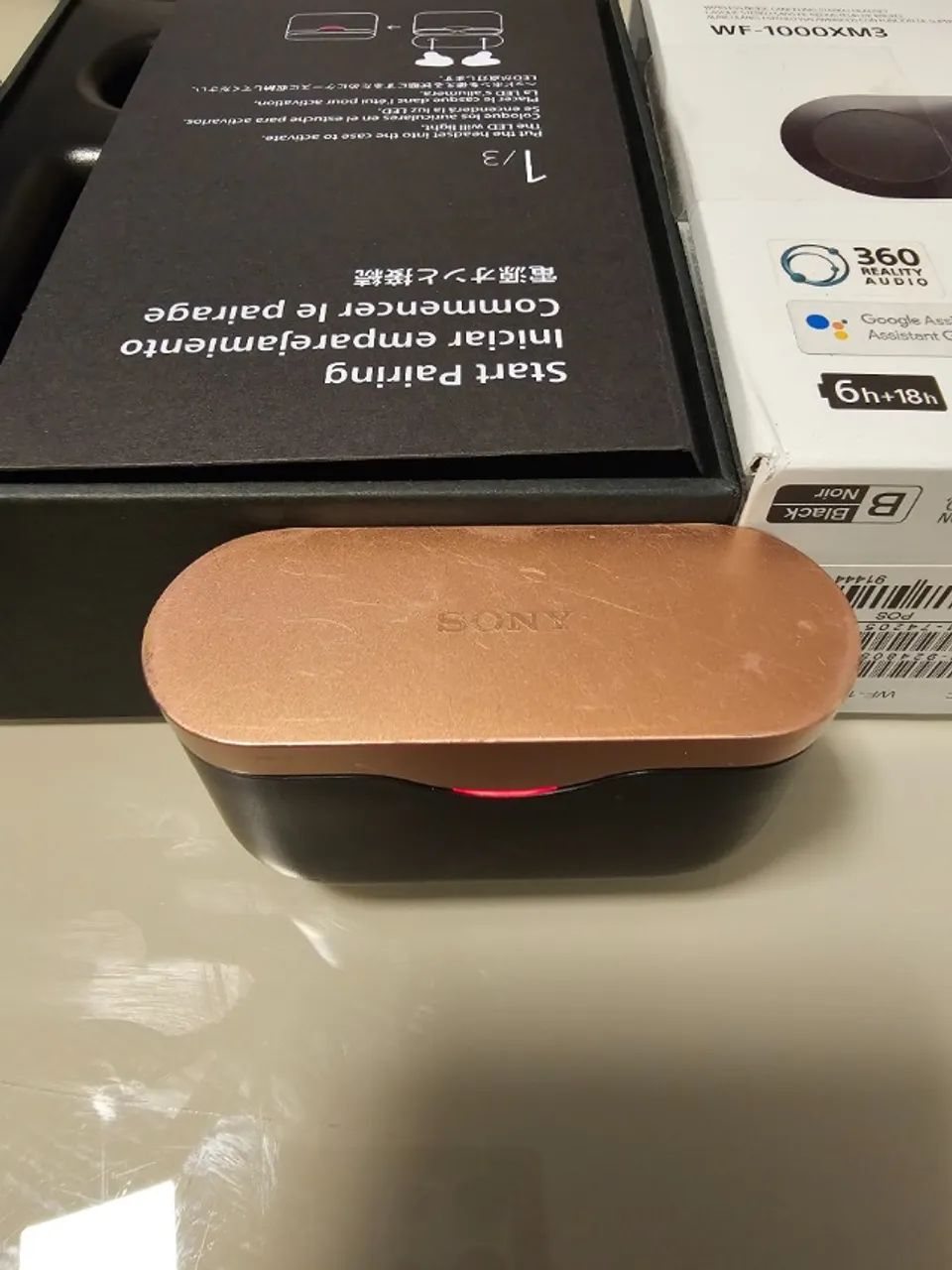 Fone Sony WF-1000XM3 Noise Cancelling - (No estado / Bateria fraca) - Foto 2