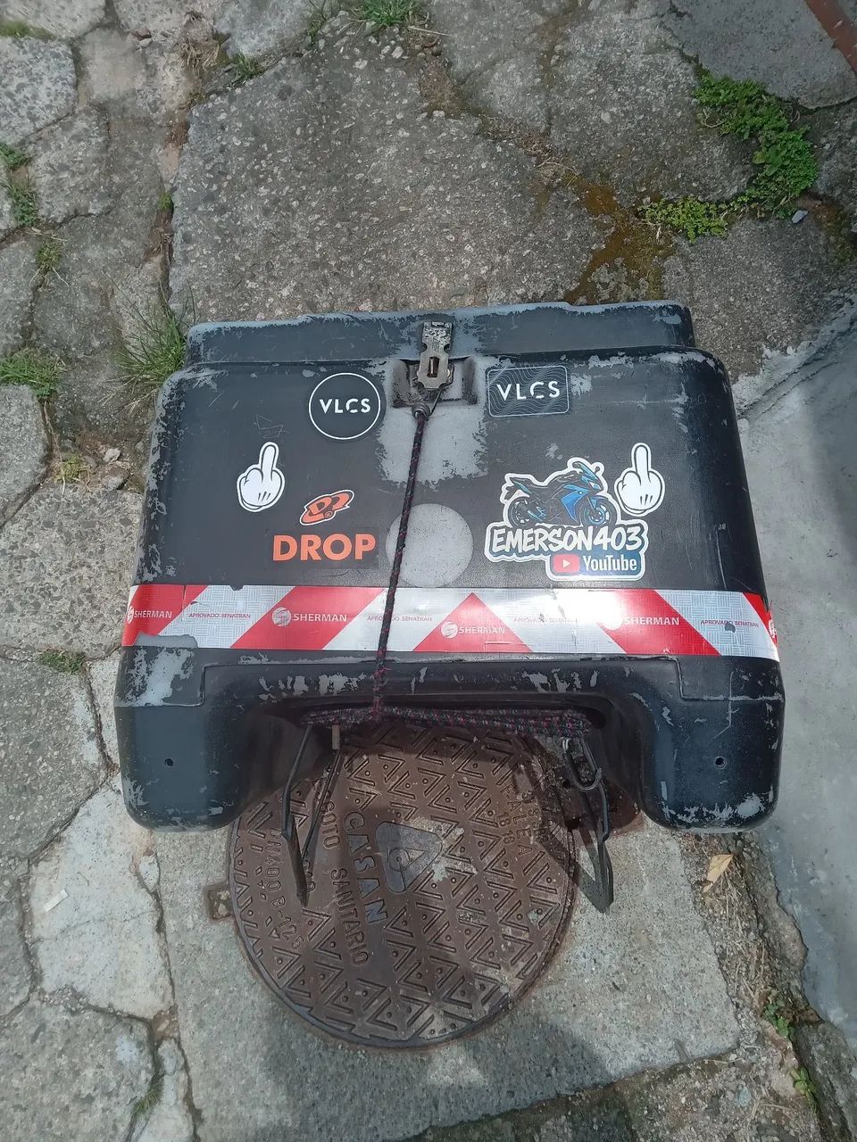 Baú motoboy com suporte cg 160