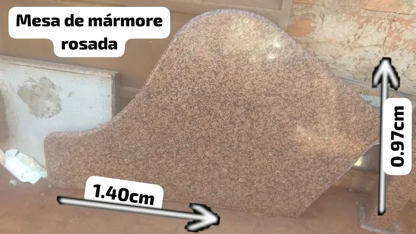 Mesa de mármore com pilastre - Foto 2